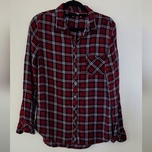 Beachlunchlounge "Charlie" button down flannel size Med